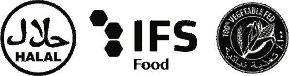Halal, IFS Food and 100% Vegetable Fed certifications