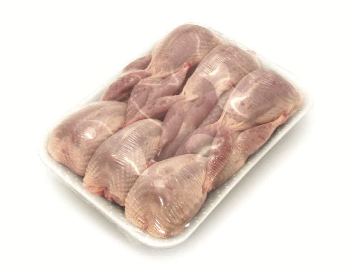 Whole quail in tray